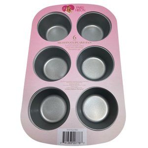 Paris Hilton Pink 6-Cup‎ Nonstick Muffin/Cupcake Pan With Heavy-Duty Rolled Edge